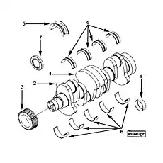 Crankshaft, Engine - Блок «Crankshaft BP97112»  (номер на схеме: 1)