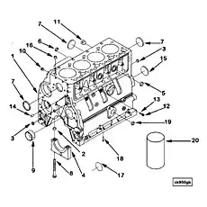 Dowel, Pin - Блок «Engine Block 2»  (номер на схеме: 14)
