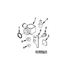 Screw, Hex Flange Head Cap (M8 x 1.25 x 16) - Блок «Cabin Heater Plumbing HC9044»  (номер на схеме: 8)