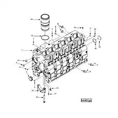 Dowel, Pin - Блок «Cylinder Block BB9880»  (номер на схеме: 13)