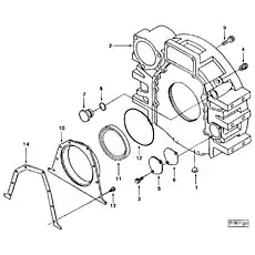 Seal, Rectangular Ring - Блок «Flywheel Housing FH9356»  (номер на схеме: 12)