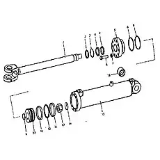 Wire snap ring - Блок «Цилиндр подъемной рукояти»  (номер на схеме: 14)