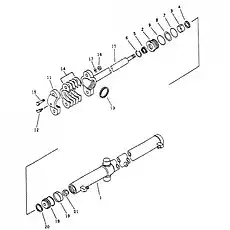 Nut M20 ZnD - Блок «Цилиндр подъема лезвия»  (номер на схеме: 16)