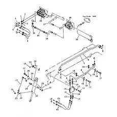 Hose 16-330 - Блок «Трубопровод переднего лезвия»  (номер на схеме: 35)