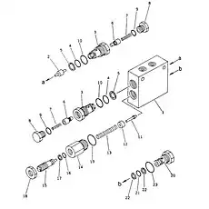 Bushing - Блок «Клапан проверки вспомогательного клапана (для энергии наклона)»  (номер на схеме: 2)