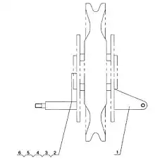 The jacket of columniform plug - Блок «QY35K.11.4A QY25K.11.5A Электрическая система одиночного шкива конца стрелы»  (номер на схеме: 6)