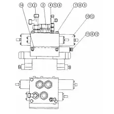 Nut M8 - Блок «08613005 Цикличный клапан в сборе»  (номер на схеме: 9)