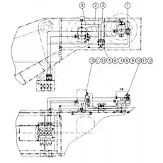 Auxiliary winch - Блок «08613078 Трубки подъемного механизма»  (номер на схеме: 4)
