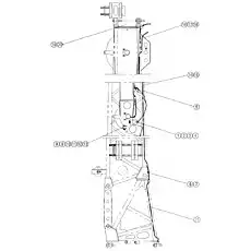 The jacket of columniform jack - Блок «10220132 Электрическая схема стрелы»  (номер на схеме: 17)
