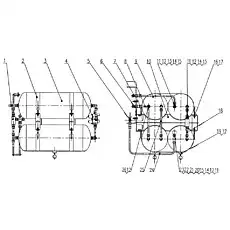 Drain valve - Блок «xz16k-39a Воздушный резервуар в сборе»  (номер на схеме: 19)