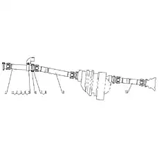 Ally arm - Блок «xz16k-53a Вал трансмиссии»  (номер на схеме: 6)