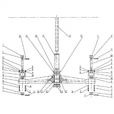 Balance beam pin shaft - Блок «xz16k-58a Фиксирование балансира задней подвески»  (номер на схеме: 10)