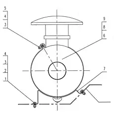 Bolt M10x50 - Блок «xz16k-67 Установка воздушного фильтра»  (номер на схеме: 5)