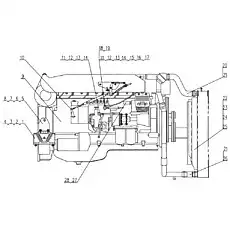 Washer 12 - Блок «xz25k-45 Установка двигателя i»  (номер на схеме: 2)