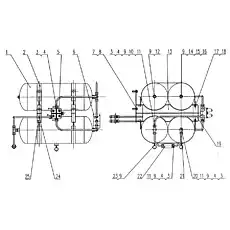 Drain valve - Блок «xz35k-39a Воздушный резервуар в сборе»  (номер на схеме: 23)