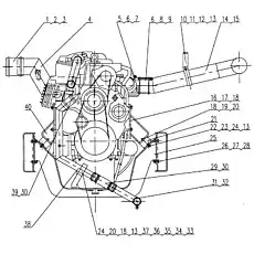 Washer 16 - Блок «xz35k-45a Установка двигателя ii»  (номер на схеме: 28)