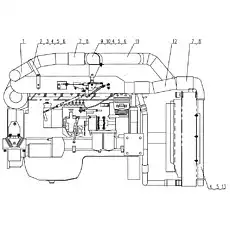 Air cooler - Блок «xz35k-45a Установка двигателя iii»  (номер на схеме: 13)
