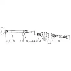 Ally arm - Блок «xz35k-53 Вал трансмиссии»  (номер на схеме: 4)