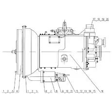 Bolt M16x35 - Блок «Коробка передач»  (номер на схеме: 18)