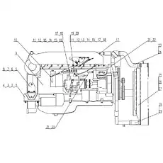 Rubber hose d.55 - Блок «Установка двигателя»  (номер на схеме: 28)