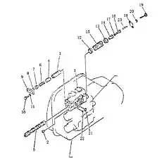 BODY - Блок «Клапан управления наклоном лезвия (PD320Y-1)»  (номер на схеме: 1)