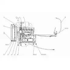 Radiator water inlet pipe - Блок «Система дизельного двигателя»  (номер на схеме: 3)