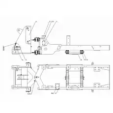 Steering cylinder pin - Блок «Система рамы»  (номер на схеме: 6)