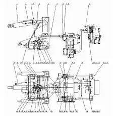 Lift cylinder small chamber hose - Блок «Система гидравлического инструмента»  (номер на схеме: 37)