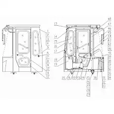 Rearview mirror - Блок «Система кабины водителя»  (номер на схеме: 46)
