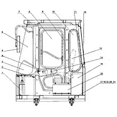 Rear window glass - Блок «Система кабины водителя»  (номер на схеме: 12)