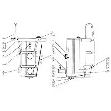 Arm rail assembly - Блок «Гидравлический масляный бак»  (номер на схеме: 1)