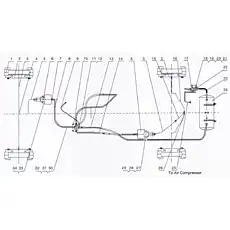 Wired hose - Блок «Рабочая тормозная система»  (номер на схеме: 23)