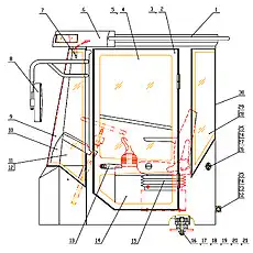 Shock absorber - Блок «Система кабины водителя»  (номер на схеме: 22)