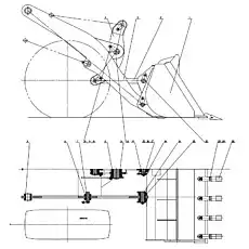 Tilt arm middle pin weldment - Блок «Система инструмента»  (номер на схеме: 13)