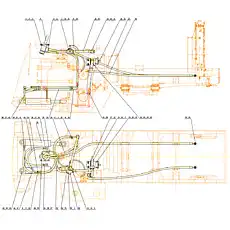 Rear frame turning transition pipe - Блок «Гидравлическая система рулевого управления»  (номер на схеме: 30)