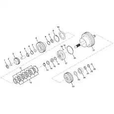 Shaft III gear III - Блок «Передача II сцепление в сборе (LGX835FA.03)»  (номер на схеме: 3)