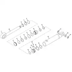 Piston shaft sleeve - Блок «Подъемный цилиндр (CDM833.07.02)»  (номер на схеме: 24)