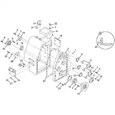 Front bearing cover - Блок «Коробка передач в сборе I (LG835.03.01.01)»  (номер на схеме: 14)