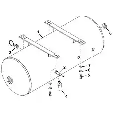 Inflation valve - Блок «Крепление воздушного рессивера»  (номер на схеме: 2)