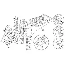 Tilt cylinder rear pin weldment - Блок «Система рамы»  (номер на схеме: 2)