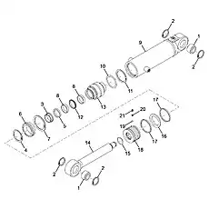 Piston rod - Блок «Гидроцилиндр рулевого управления»  (номер на схеме: 14)