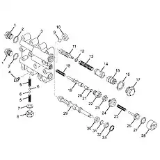 Vent valve stem - Блок «Клапан управления скоростью LG853.03.01.13»  (номер на схеме: 26)