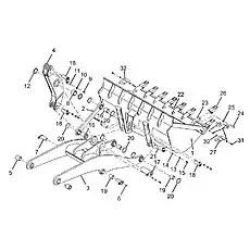 Lift cylinder upper pin weldment - Блок «Система инструмента»  (номер на схеме: 7)