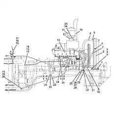 Radiator assembly - Блок «Система дизельного двигателя»  (номер на схеме: 2)
