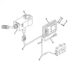 Control valve bundle - Блок «Гидроэлектрическая система контроля скорости»  (номер на схеме: 8)