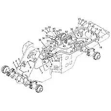 Hose from brake valve to front booster pump - Блок «Система обслуживания тормоза»  (номер на схеме: 7)