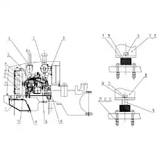 Engine support - Блок «Двигатель в сборе Z35G01T4»  (номер на схеме: 11)