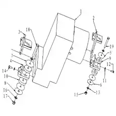 Rear Support - Блок «Преобразователь крутящего момента коробки передач Z35G03T3»  (номер на схеме: 3)