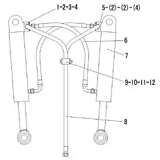 PERMAMENT SEAT - Блок «Рулевой цилиндр в сборе»  (номер на схеме: 9)