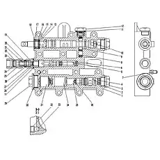 WASHER JB982-30 - Блок «Клапан (350802) управления трансмиссией LG03-BSF»  (номер на схеме: 2)
